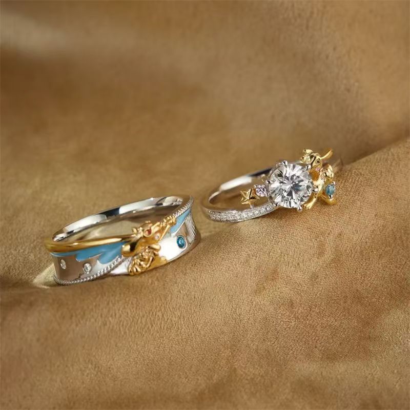 Anime Cosplay Couple - Anillos de Pareja Pokémon Riolu -