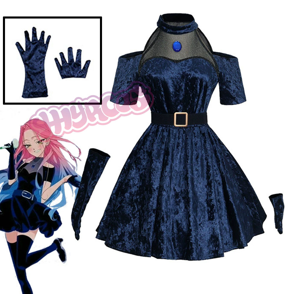 Anime Cosplay Blue Hair - Mizi-Disfraz de Alien de Anime para