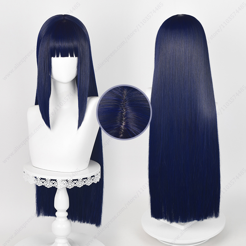 Anime Cosplay Blue Hair - Peluca de cosplay de Hinata Hyuga,