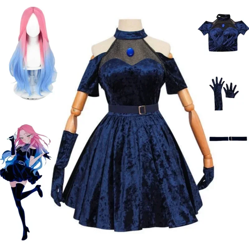 Disfraz de Cosplay Mizi, Disfr - Anime Cosplay Blue Hair reseña y precio