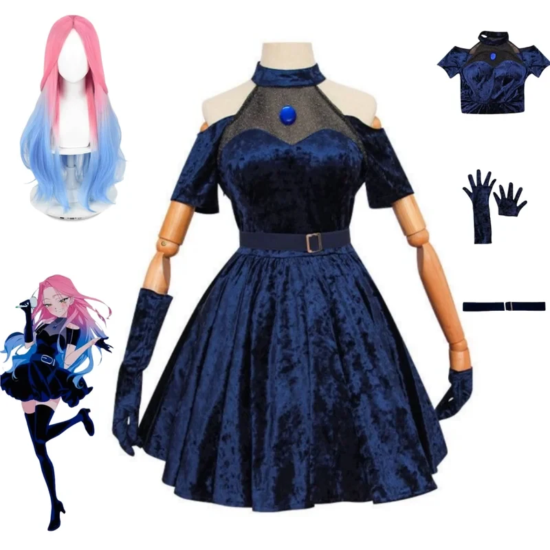 Disfraz de Cosplay Mizi 2026,  - Anime Cosplay Blue Hair reseña y precio