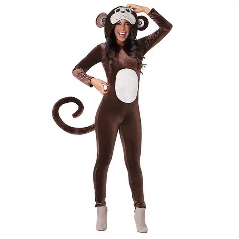 Nuevo Mono marrón, pijamas de  - Anime Cosplay Jumpsuit reseña y precio