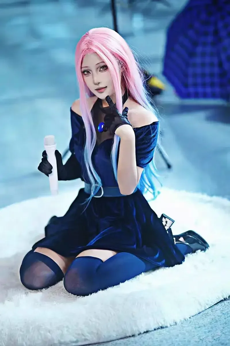 Disfraz de Cosplay Mizi 2026,  - Anime Cosplay Blue Hair reseña y precio